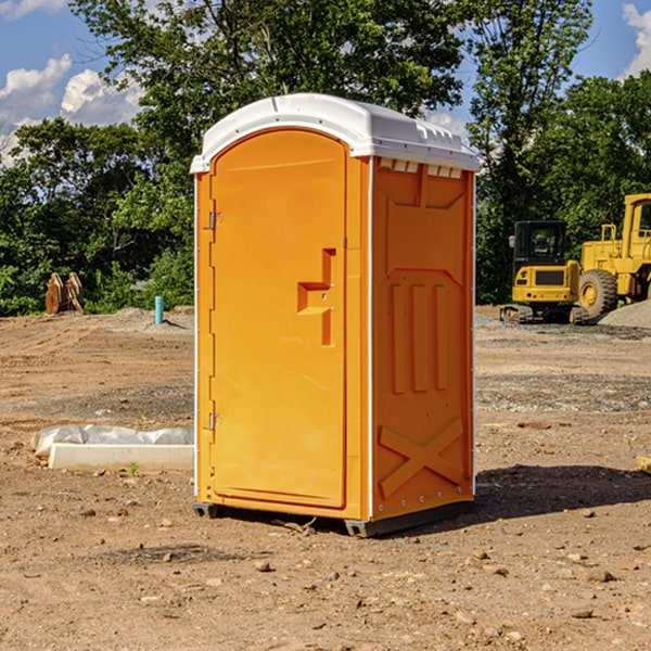 can i customize the exterior of the porta potties with my event logo or branding in Hidden Meadows CA